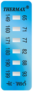 Thermax 6level3 strips temperatuur indicatoren